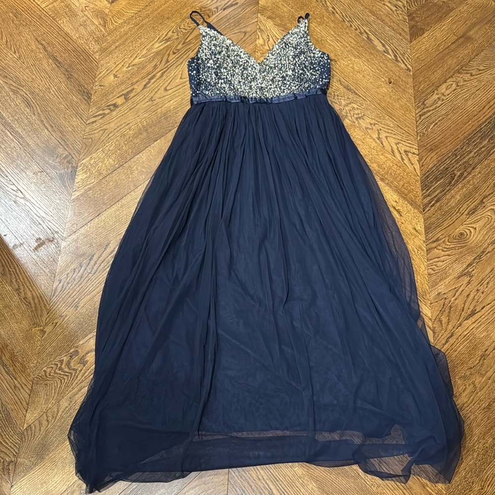 BHLDN Tulle Empire Waist Maxi dress